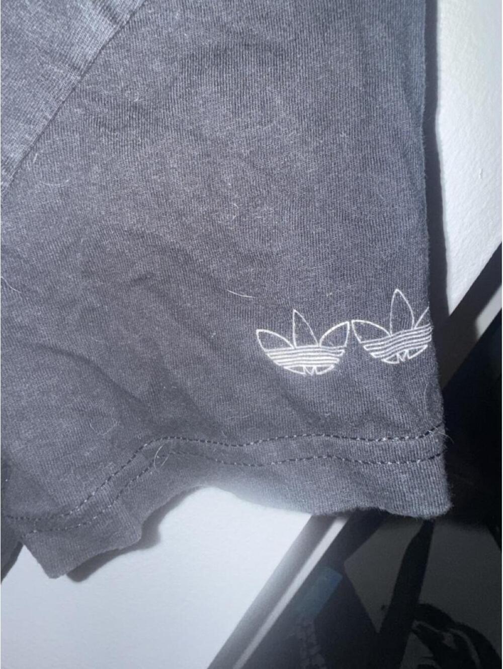 Youth Black Adidas T-Shirt with White Logo, Size M, Very Good Condition - Picture 3 of 5